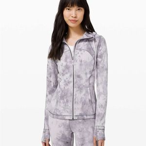 lululemon hooded define jacket grey tie dye